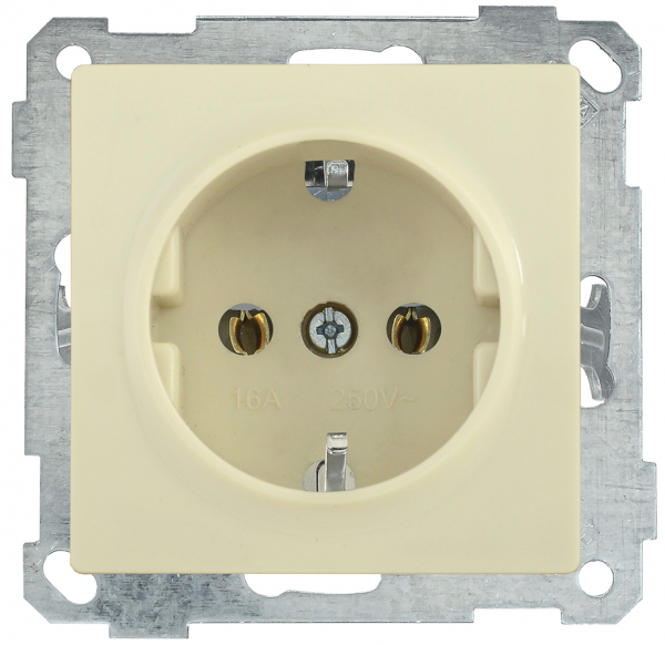 IEK РС11-1-0-Б Розетка с з/к 16А BOLERO кремовый