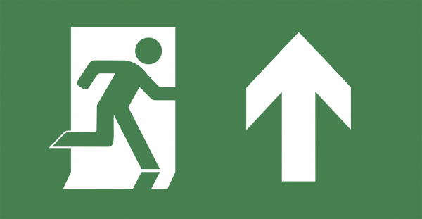 IEK Пиктограмма "ВЫХОД/стрелка вверх" PVC для ССА 3000