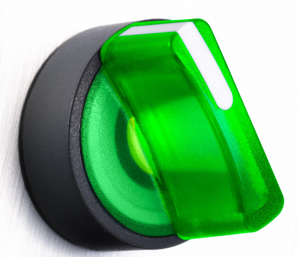 Schneider Electric XB5 Переключатель 22мм 24В 2-поз., зеленый с подсветкой