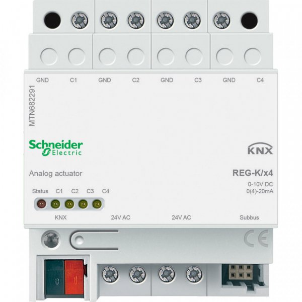 Schneider Electric Merten KNX Аналоговый выход 4-канальный DIN-рейка