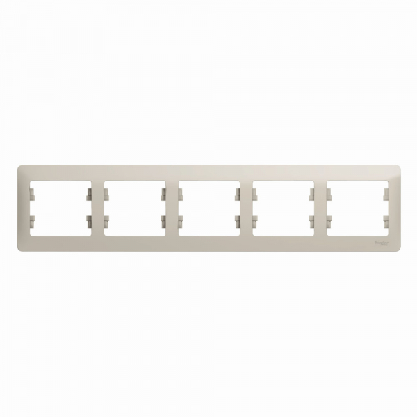 Systeme Electric Glossa Молочный Рамка 5-ая, горизонтальная