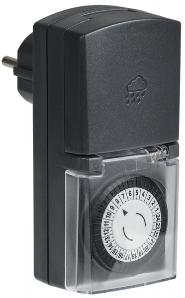 IEK РТМ-4 Розетка-таймер механический 30мин 24ч 48on/off 16А IP44