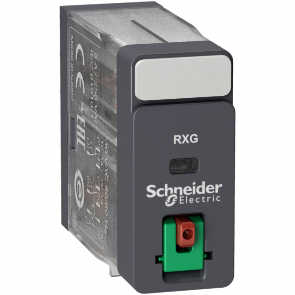 Schneider Electric Реле промежуточное, 5А,2С/О, ~230В, кнопка тест
