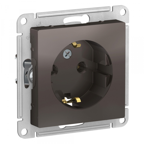 Systeme Electric AtlasDesign Мокко Розетка с/з, 16А, механизм