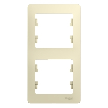 Systeme Electric Glossa Беж Рамка 2-ая, вертикальная