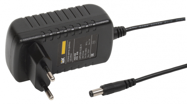 IEK Драйвер LED ИПСН 24Вт 12 В адаптер -JacK 5,5 мм IP20 -eco