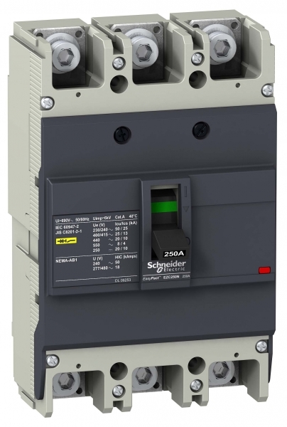 Schneider Electric EasyPact EZC 250N Автоматический выключатель 3P/3T 250A 25кA/400В