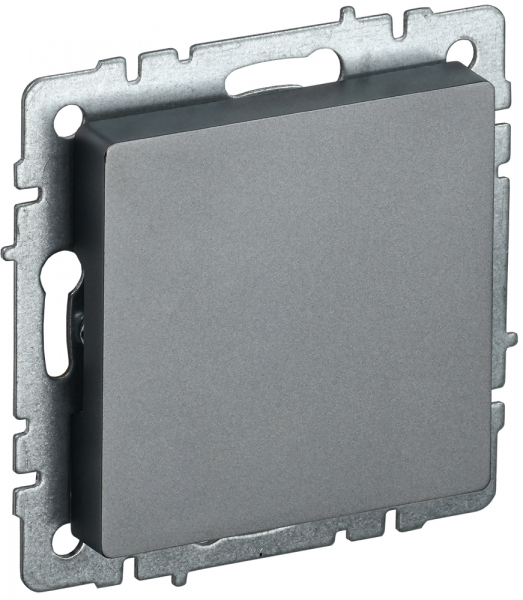 IEK BRITE BASE Сталь Заглушка c суппортом МЗ10-БрС