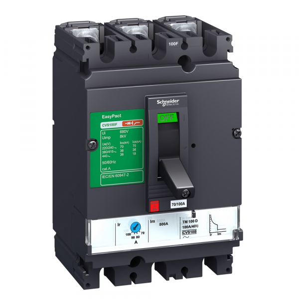Schneider Electric EasyPact CVS 250B Автоматический выключатель 25kA 3P 250A