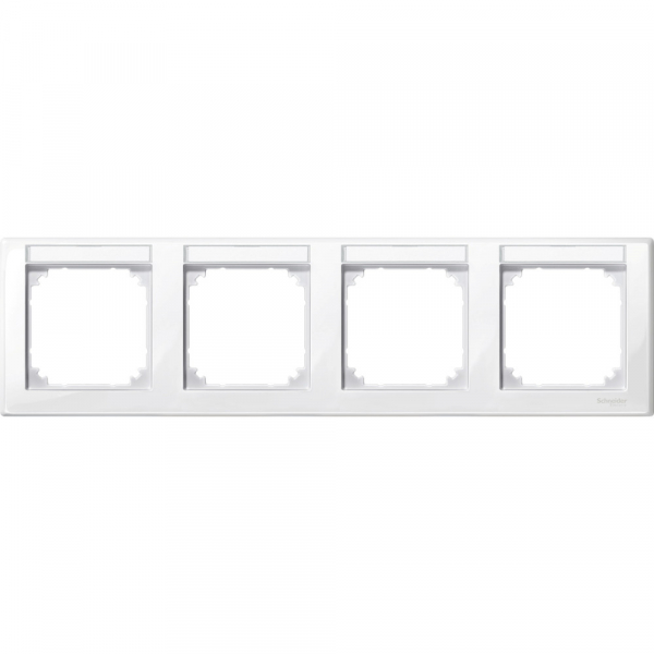 Schneider Electric Merten SM Полярно-Бел Рамка 4-ая с полем для надписи (MTN471419)