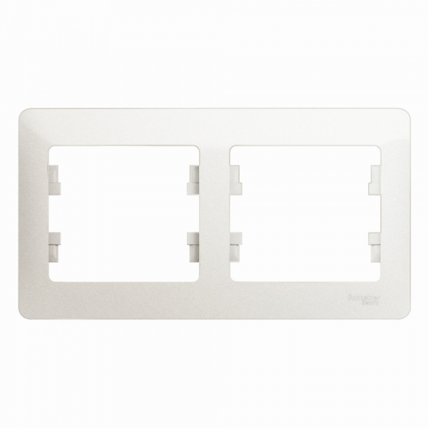 Systeme Electric Glossa Перламутр Рамка 2-ая, горизонтальная