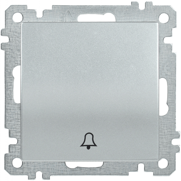 IEK ВС10-1-4-Б Выключатель  одноклавишный  кнопочный звонок 10А BOLERO серебрянный