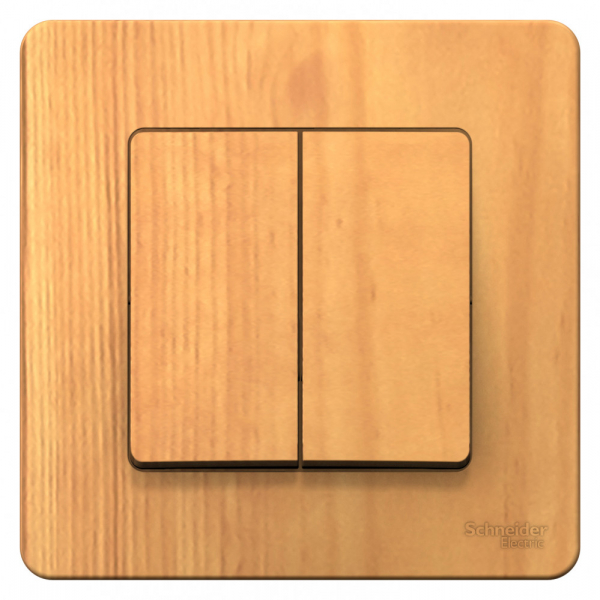 Systeme Electric Blanca внутр Ясень Переключатель 2-клавишный, 10А, 250B