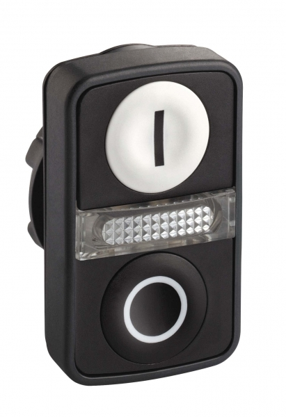 Schneider Electric XB5 Головка кнопки двойная с маркировкой + LED ZB5AW7A1721