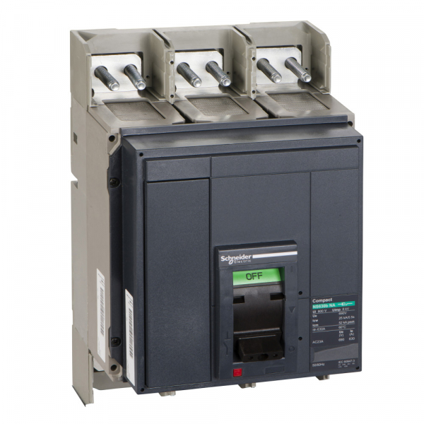 Schneider Electric Compact NS630 Выключатель-разъединитель (рубильник) встраиваемый стационарный 3p 630А 690В с тумблером IP30