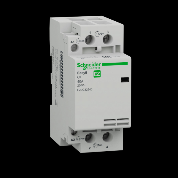 Schneider Electric Easy9 Модульный Контактор CT 2-полюсный, на номинальный ток 40 А 2НО 230/250В АС 50ГЦ