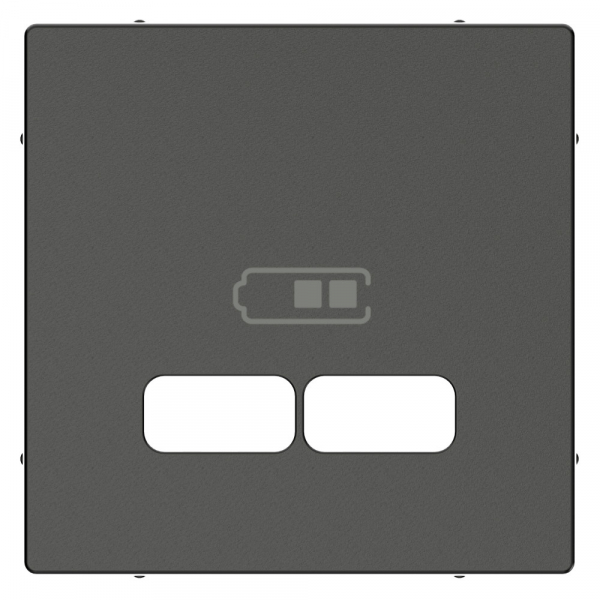 Schneider Electric Merten SM Антрацит Накладка центральная для USB механизма 2,1А