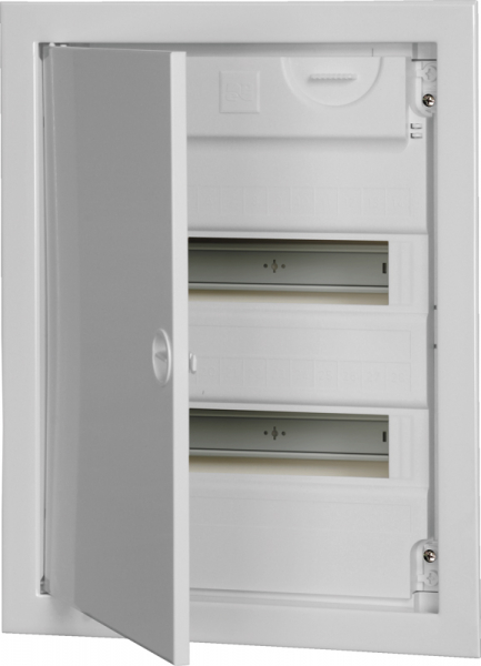 IEK KREPTA 7 Корпус пластиковый с металлической дверцей КМПв-28 IP30 белый скрыт.монтаж