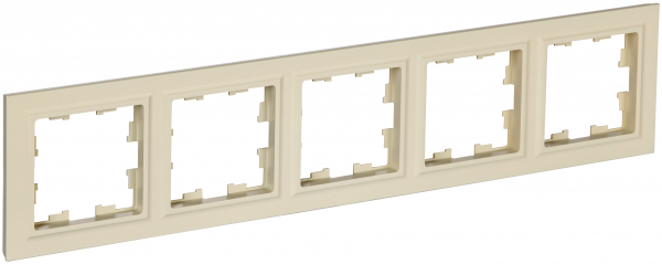 IEK BRITE BASE Бежевый Рамка 5-м РУ-5-БрКр