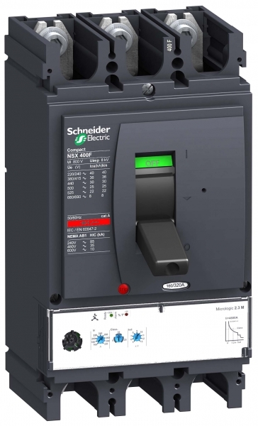 Schneider Electric Compact NSX 400N Автоматический выключатель Micrologic 2.3M 320A 3P 3T