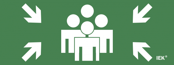 IEK Этикетка самокл. 240х90мм "Место сбора"