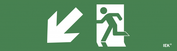 IEK Этикетка самокл. 310х90мм "Фигура/стр. вниз влево"