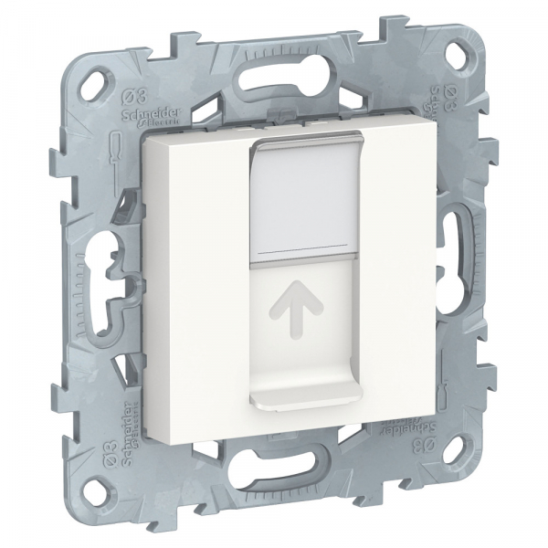 Schneider Electric Unica New Бел Розетка компьютерная, RJ45, одиночная кат. 6 UTP