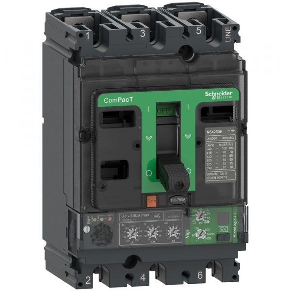 Schneider Electric Выключатель автоматический NSX250B 25kA 3П3Т 250A 4.2