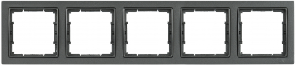 IEK РУ-5-БА Рамка пятиместная квадратная BOLERO Q1 антрацит