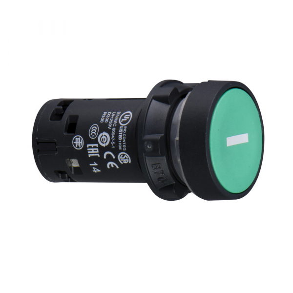 Schneider Electric XB7 Кнопка 22мм, с возвратом, зеленая 1НО I (XB7NA3131)