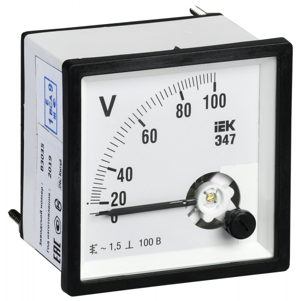 IEK Вольтметр Э47 100В кл. точн. 1,5 96х96мм