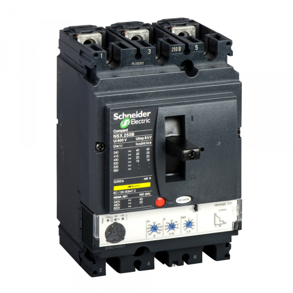 Schneider Electric Compact NSX 250B Автоматический выключатель Micrologic 2.2 250A 3P 3T