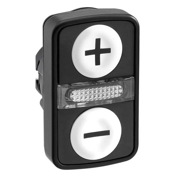 Schneider Electric XB5 Головка кнопки двойная с маркировкой + LED ZB5AW7A1715
