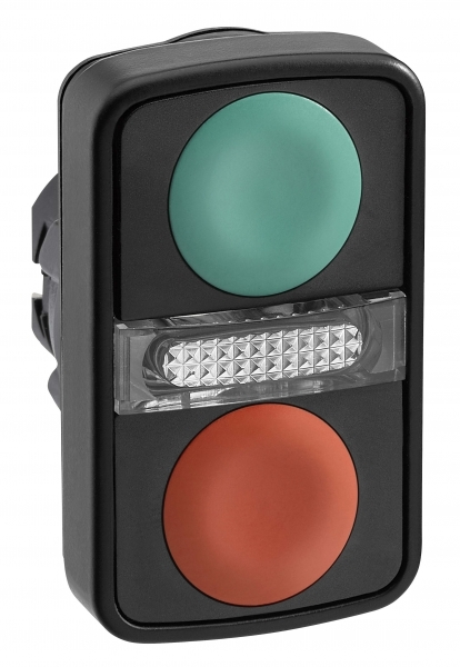 Schneider Electric XB5 Головка кнопки двойная без маркировки + LED ZB5AW7A3740