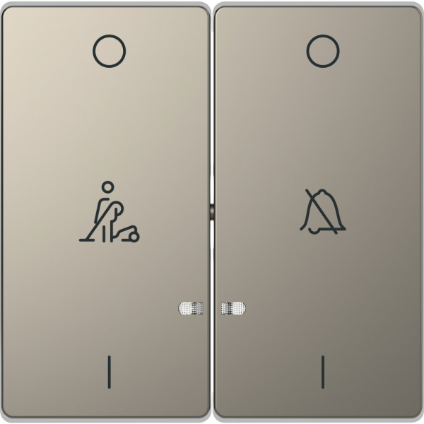 Schneider Electric Merten D-Life Никель Клавиша 2-ая, линзой LED, символ: «звонок»/горничная