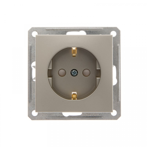 Systeme Electric Wessen 59 Шампань Розетка с/з с защитными шторками