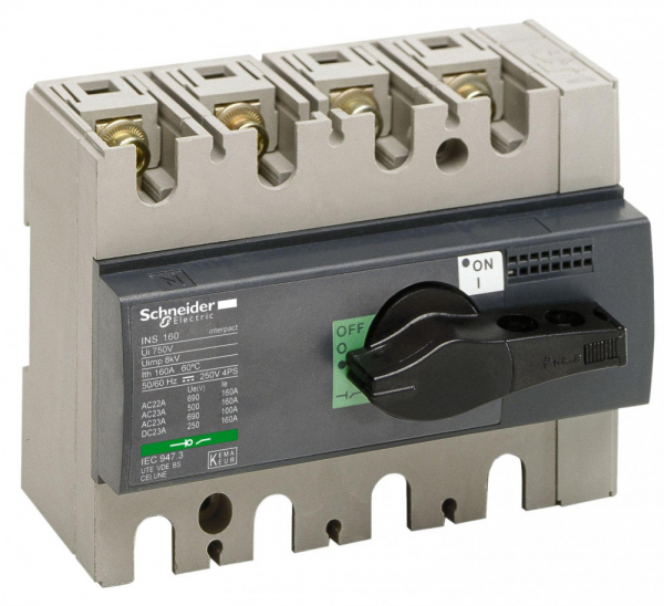 Schneider Electric Interpact INS/INV Выключатель-разъединитель 4P 160А