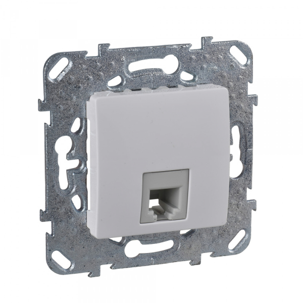 Schneider Electric Unica Белый Розетка ТЛФ 1-ая 4 контакта