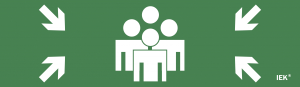 IEK Этикетка самокл. 310х90мм "Место сбора"