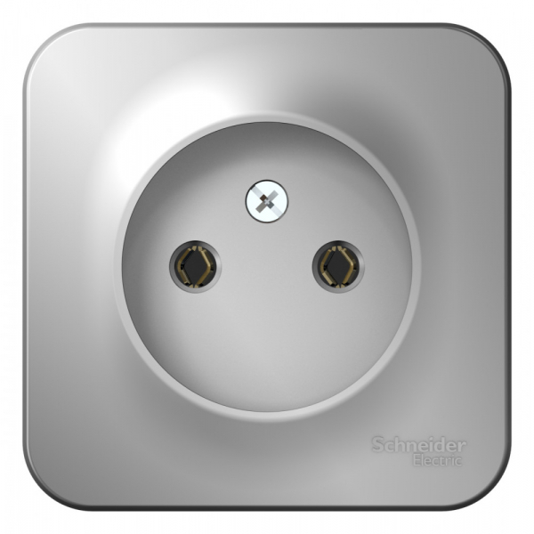 Systeme Electric Blanca наруж Алюминий Розетка б/з без шторок 16А, 250В, изолир. пластина