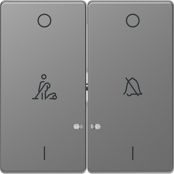 Schneider Electric Merten D-Life Нержавеющая Сталь Клавиша 2-ая, линзой LED, символ: «звонок»/горничная