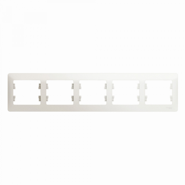 Systeme Electric Glossa Перламутр Рамка 5-ая, горизонтальная,
