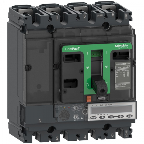 Schneider Electric Выключатель автоматический NSX250R 200kA 4П4Т 250A6.2E