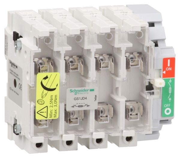 Schneider Electric Выключатель-разъединитель-предохранитель 4х100A 22х58