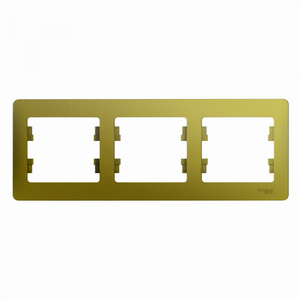 Systeme Electric Glossa Фисташковый Рамка 3-ая, горизонтальная