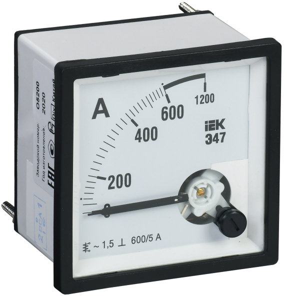 IEK Амперметр Э47 600/5А кл. точн. 1,5 96х96мм
