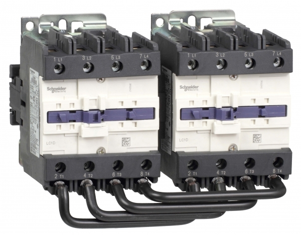 Schneider Electric Contactors D Контактор реверсивный 4Р (4 НО), AC1 125 A, 220В 50/60Гц, мех.блокировка, зажим под винт