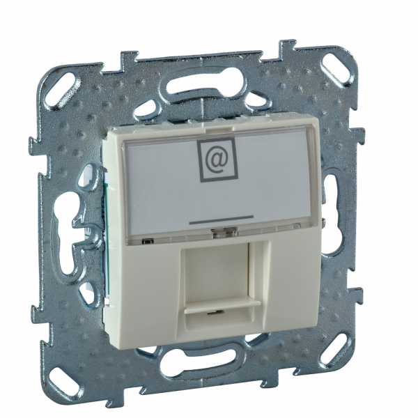 Schneider Electric Unica Бежевый Розетка комп(RJ45) 1-ая кат.5е с полем для надписи