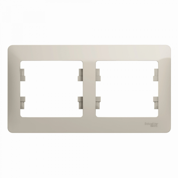Systeme Electric Glossa Молочный Рамка 2-ая, горизонтальная