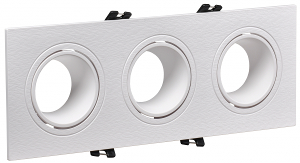 IEK Светильник 4103 встраиваемый 3хMR16 квадрат пласт. белый